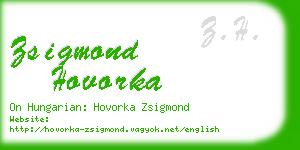 zsigmond hovorka business card